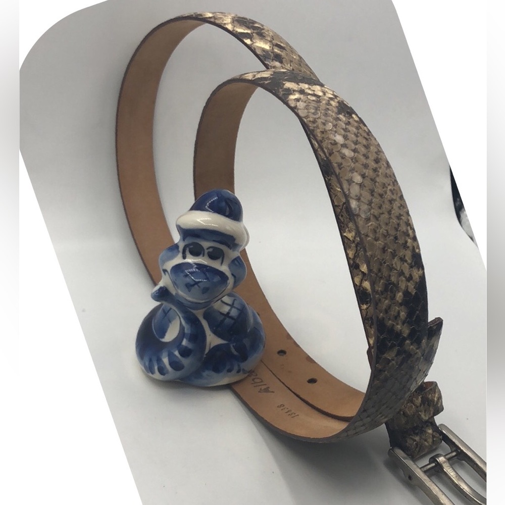 Albatros Genuine Leather Snakeskin Belt Size XL